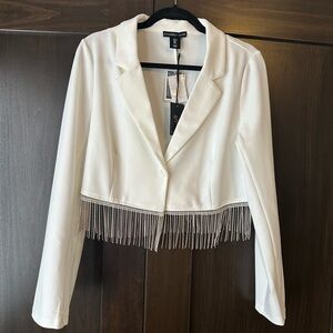 Fringe cropped blazer
